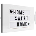 Cinema Light Box Typography Canvas Print