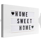 Cinema Light Box Typography Canvas Print