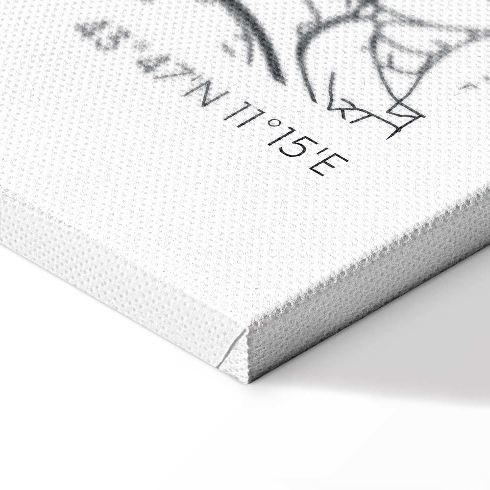 Florence City Map Vertical Canvas Print