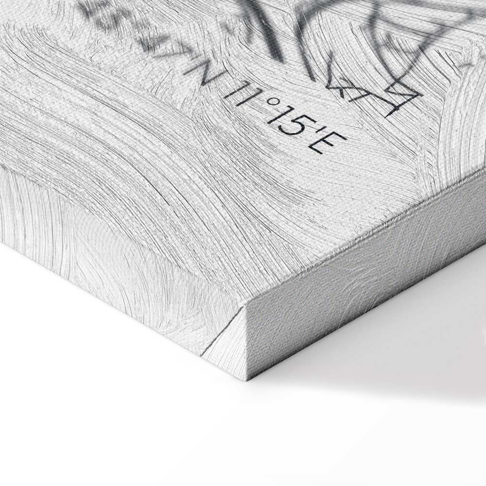 Florence City Map Vertical Canvas Print