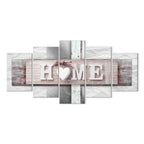 Vintage Home Text Wood Canvas Print