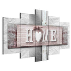 Vintage Home Text Wood Canvas Print