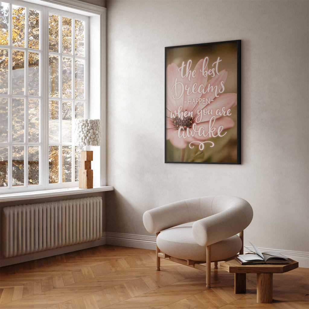 Floral Quote Typography Poster