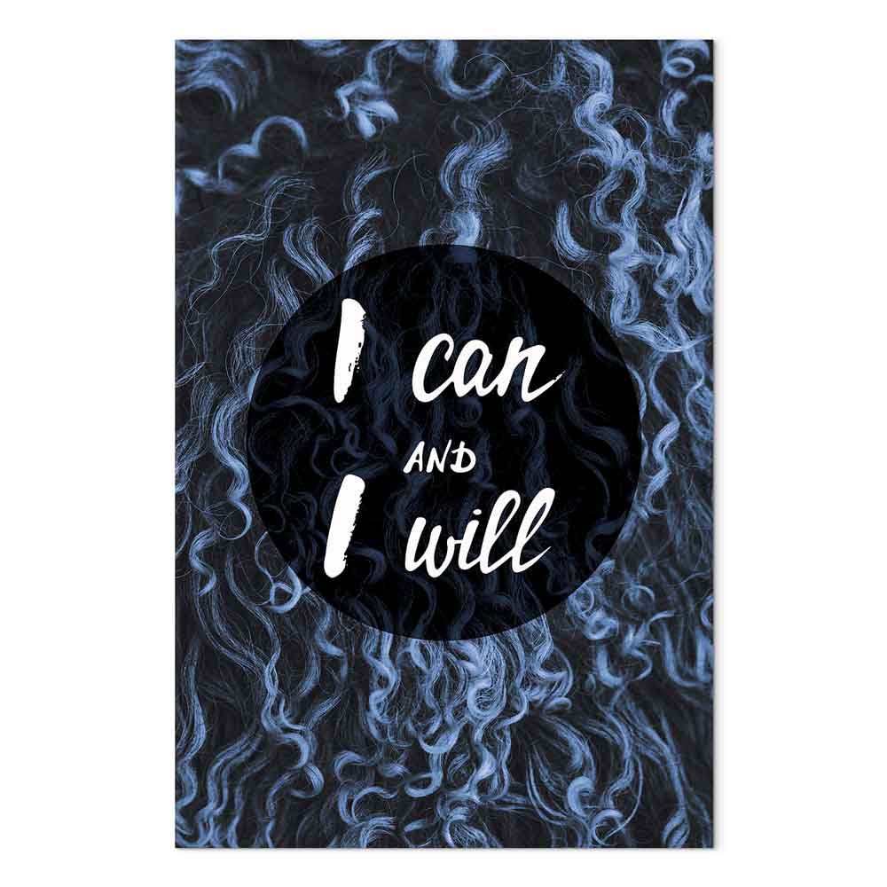 I Can and I Will Motivational Text Canvas Print