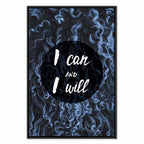 I Can and I Will Motivational Text Canvas Print