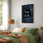 I Can and I Will Motivational Text Canvas Print