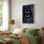 I Can and I Will Motivational Text Canvas Print