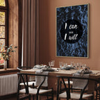 I Can and I Will Motivational Text Canvas Print
