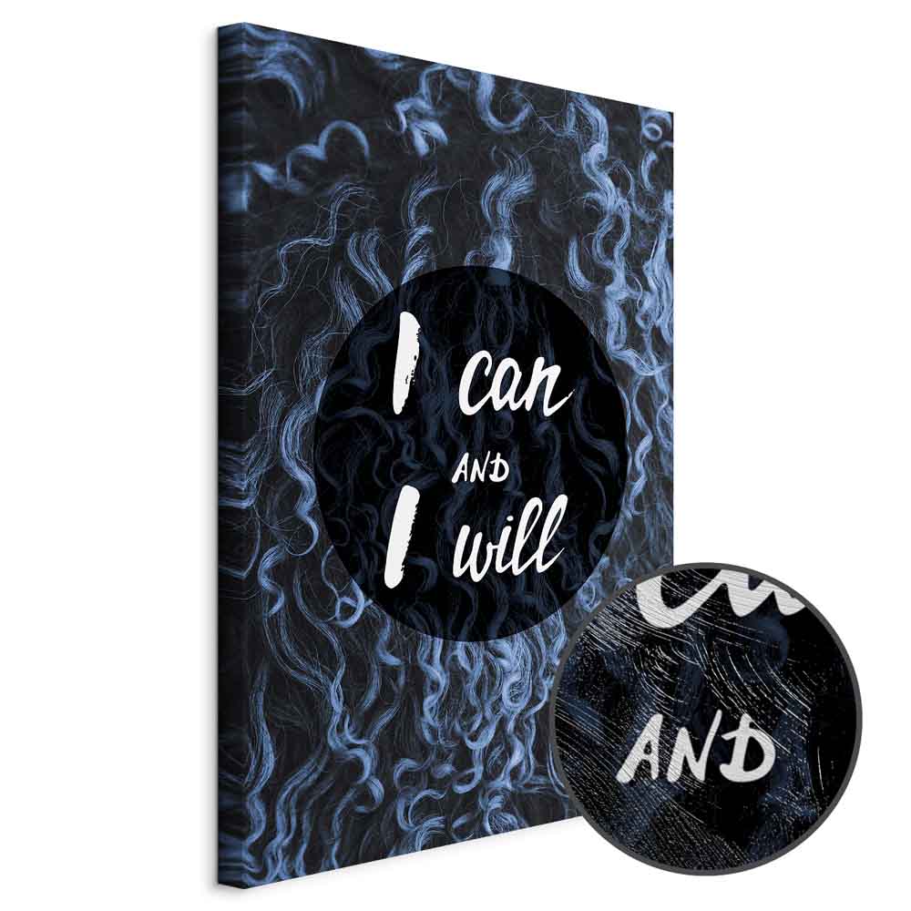 I Can and I Will Motivational Text Canvas Print