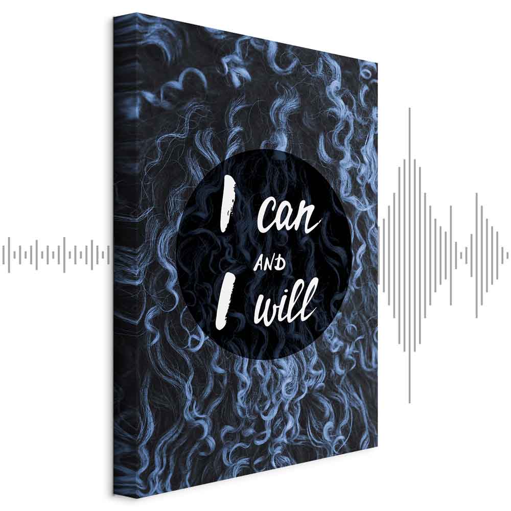 I Can and I Will Motivational Text Canvas Print