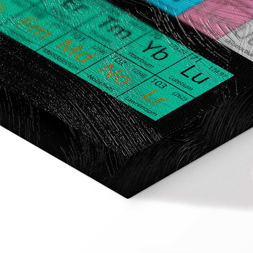 Colorful Periodic Table Science Canvas Print