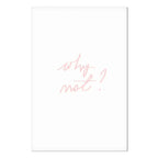 Why Not? Text Minimalist Canvas Print