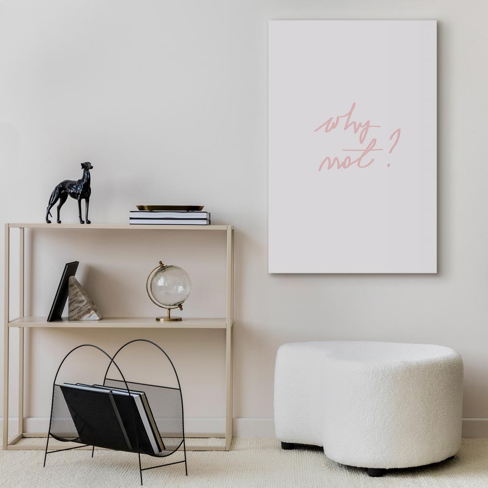 Why Not? Text Minimalist Canvas Print