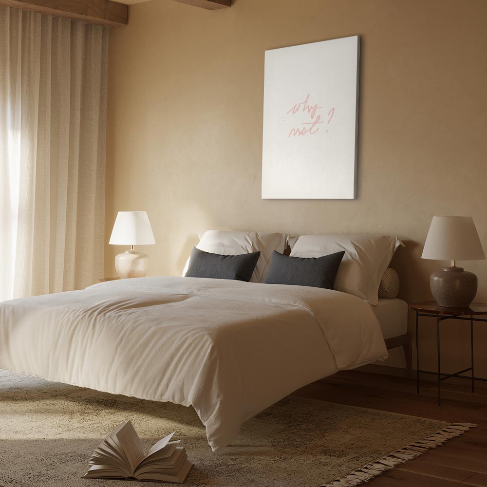 Why Not? Text Minimalist Canvas Print