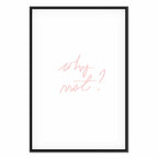Why Not? Text Minimalist Canvas Print