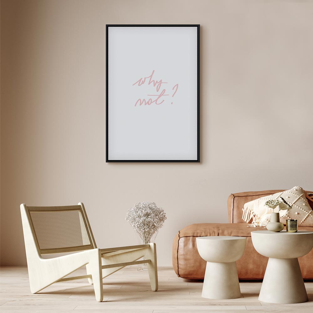 Why Not? Text Minimalist Canvas Print