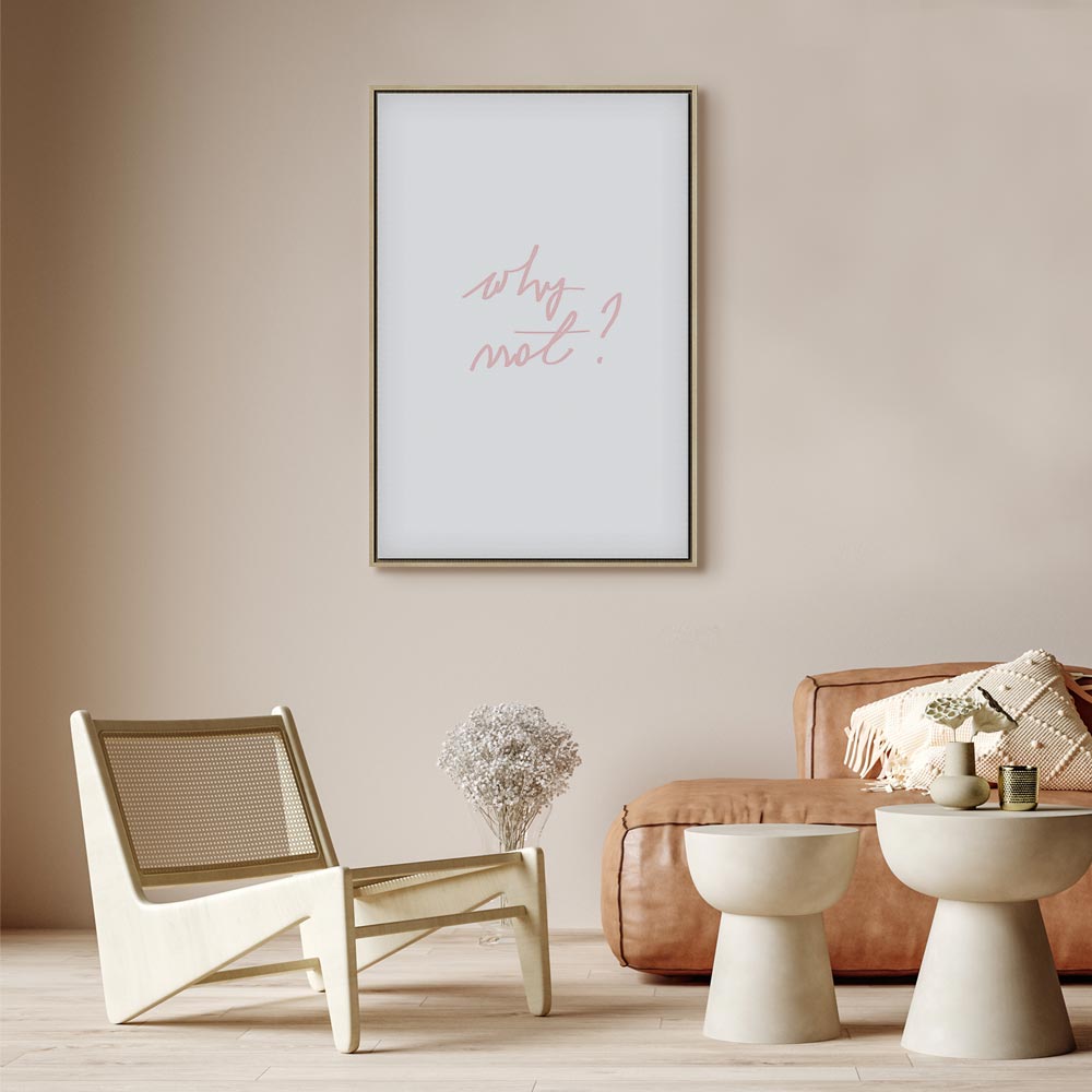 Why Not? Text Minimalist Canvas Print