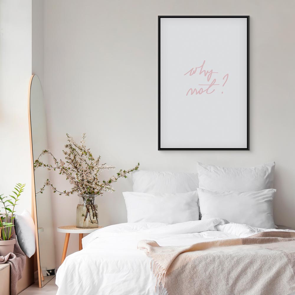 Why Not? Text Minimalist Canvas Print
