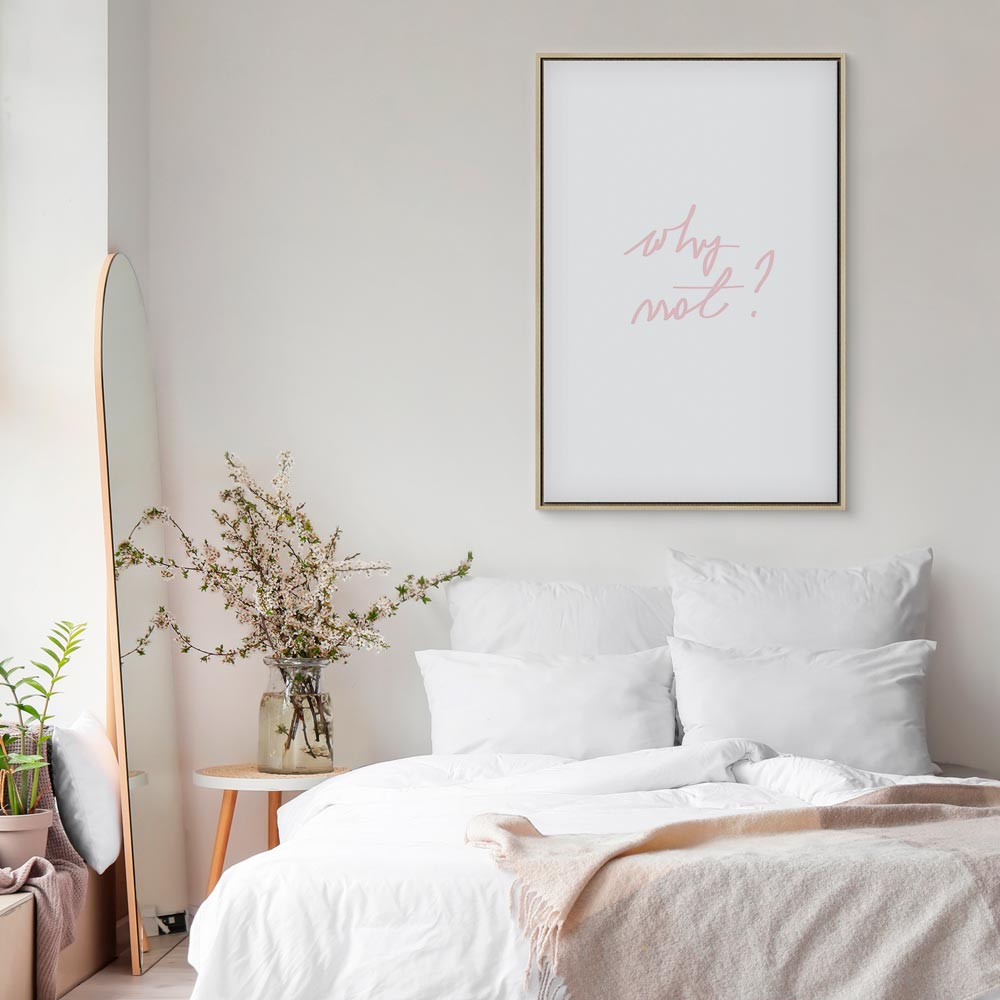 Why Not? Text Minimalist Canvas Print