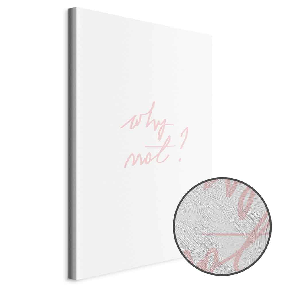 Why Not? Text Minimalist Canvas Print