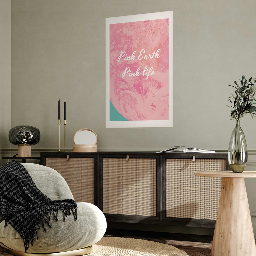 Pink Earth Typography Poster