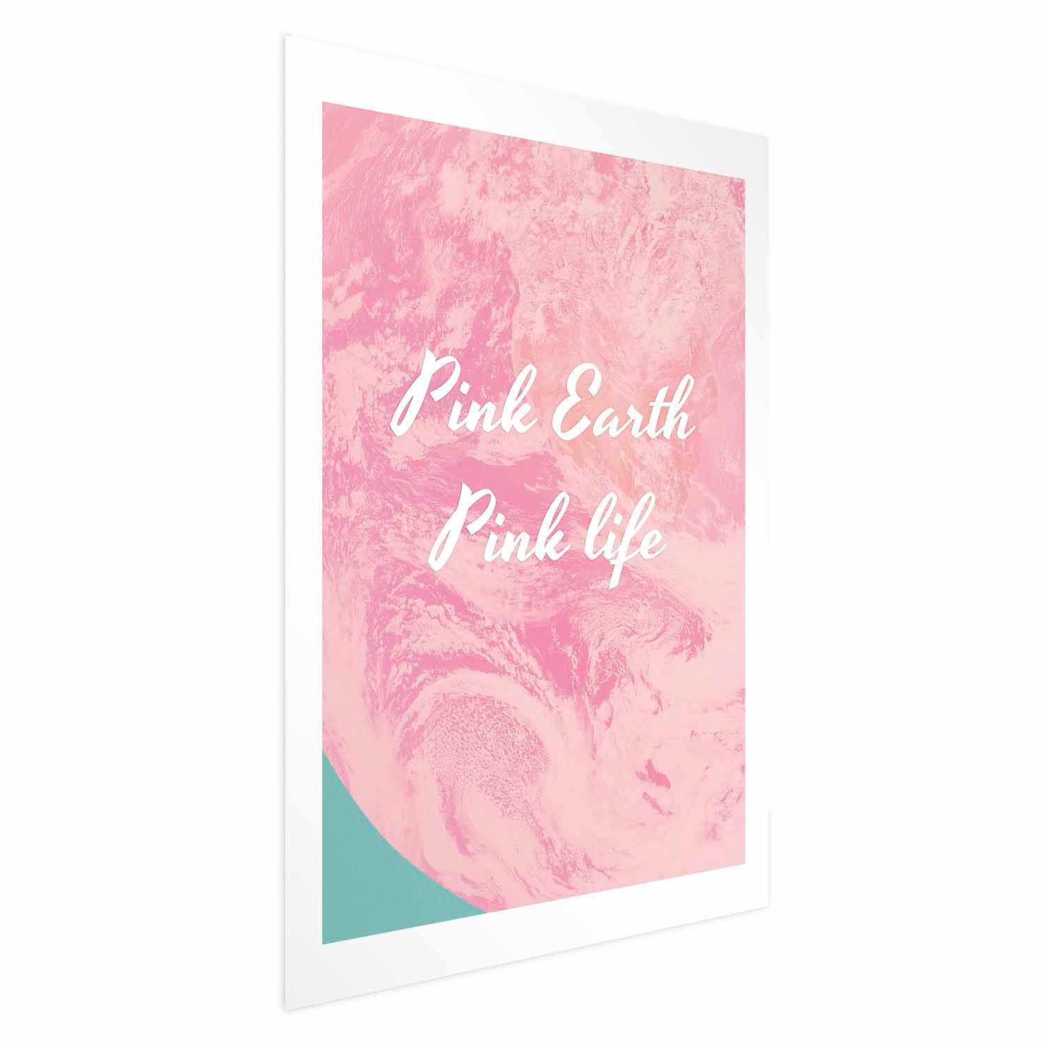 Pink Earth Typography Poster