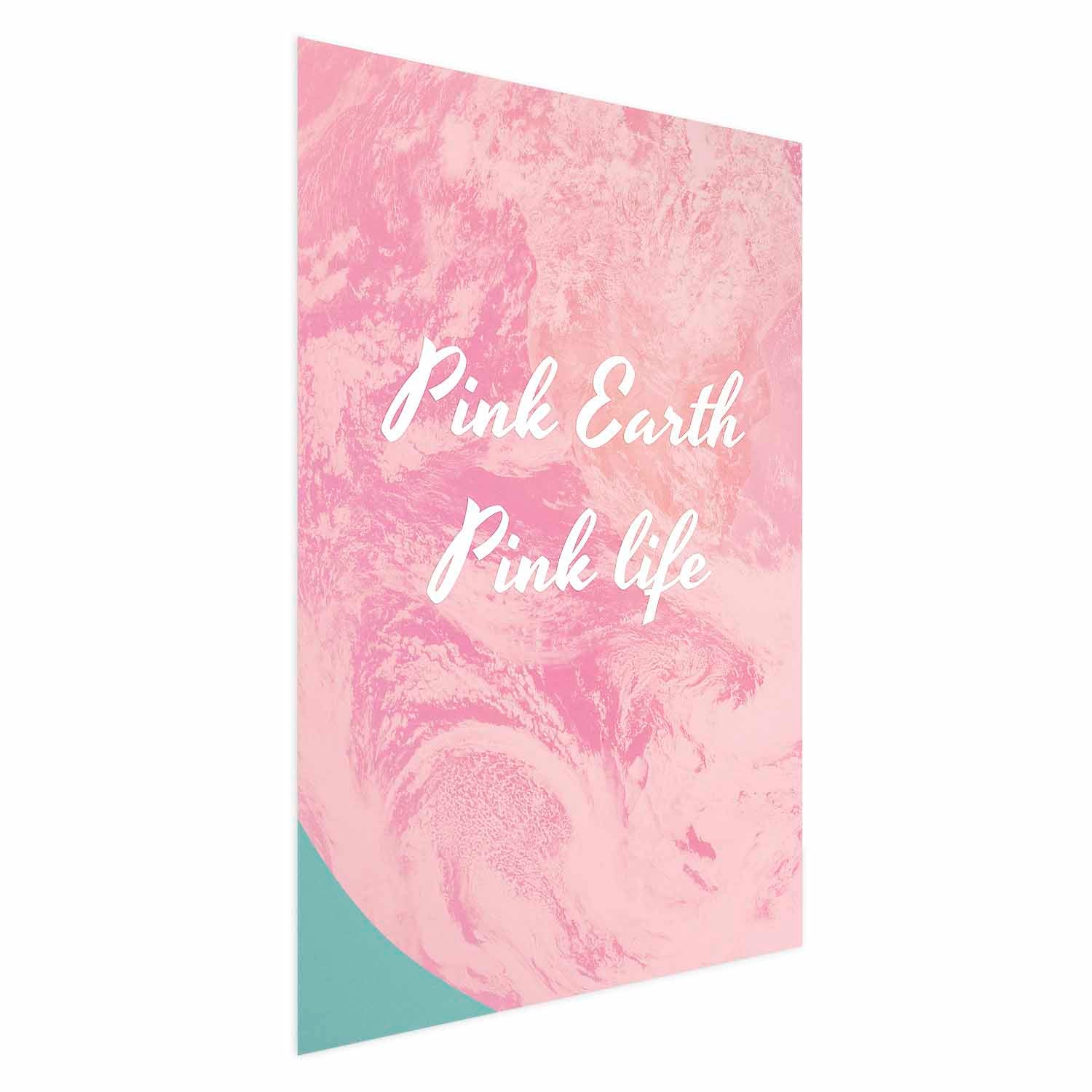 Pink Earth Typography Poster