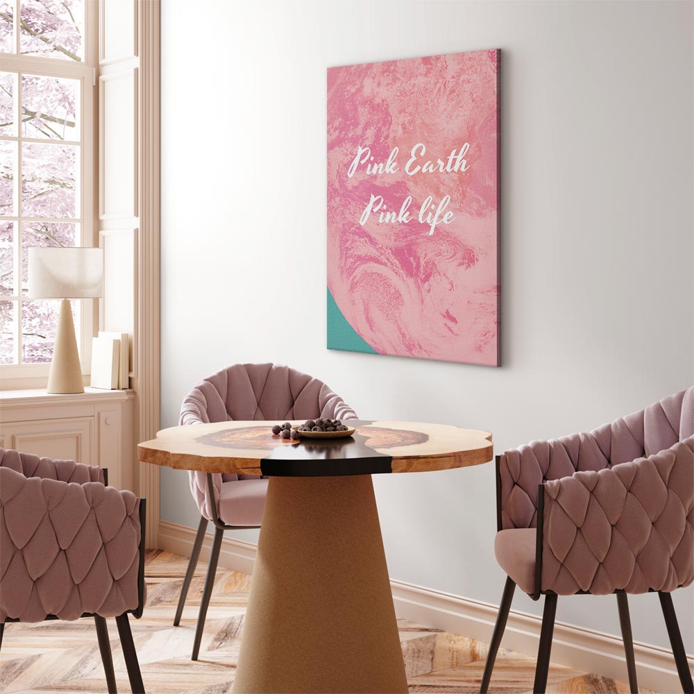 Pink Typography Texture Canvas Print