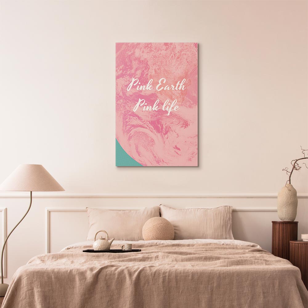 Pink Typography Texture Canvas Print