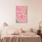 Pink Typography Texture Canvas Print