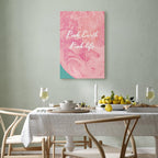Pink Typography Texture Canvas Print
