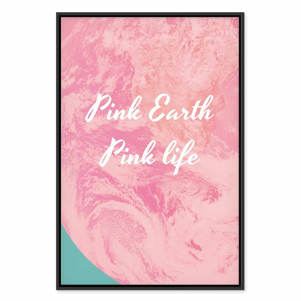 Pink Typography Texture Canvas Print