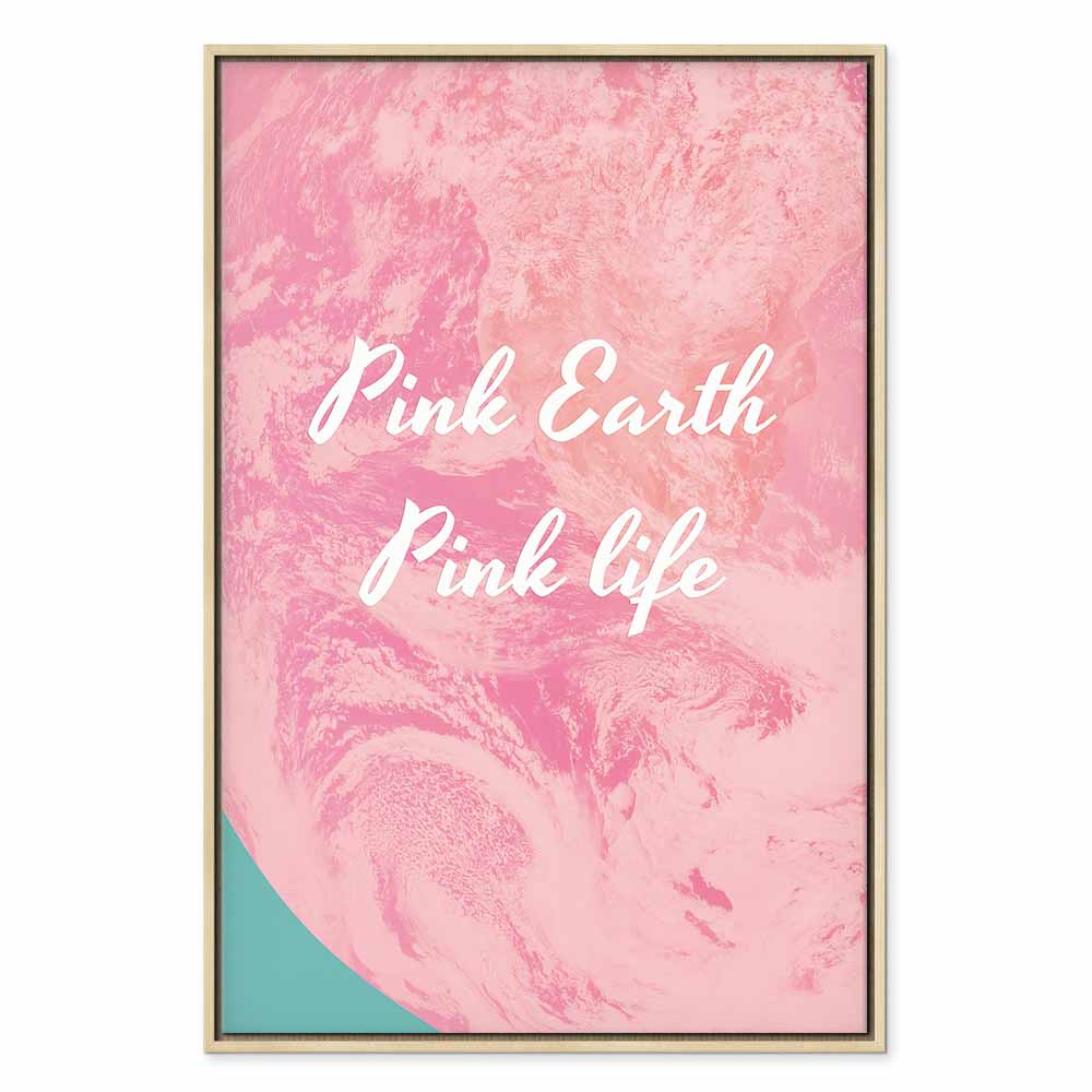 Pink Typography Texture Canvas Print