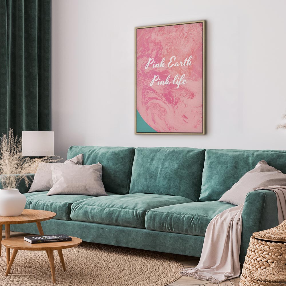 Pink Typography Texture Canvas Print