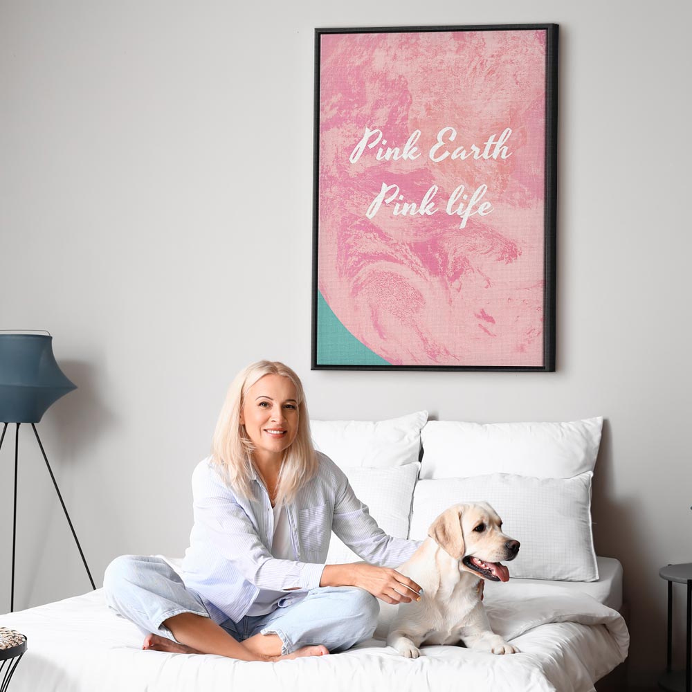 Pink Typography Texture Canvas Print