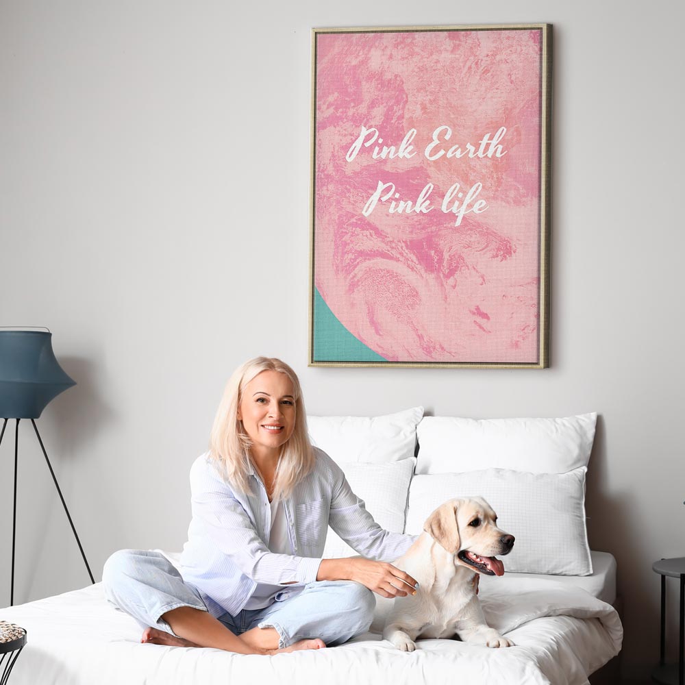 Pink Typography Texture Canvas Print