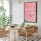 Pink Typography Texture Canvas Print