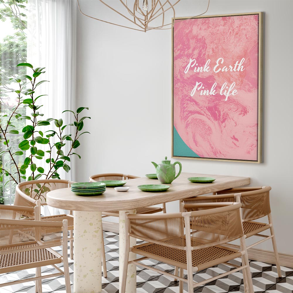 Pink Typography Texture Canvas Print