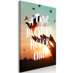 Canvas Print - A True Love Story Never Ends (1 Part) Vertical