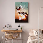Love Quote Birds Nature Vertical Canvas Print