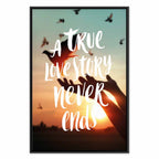 Love Quote Birds Nature Vertical Canvas Print