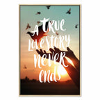 Love Quote Birds Nature Vertical Canvas Print