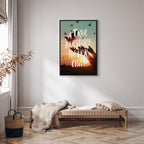 Love Quote Birds Nature Vertical Canvas Print