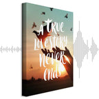 Love Quote Birds Nature Vertical Canvas Print