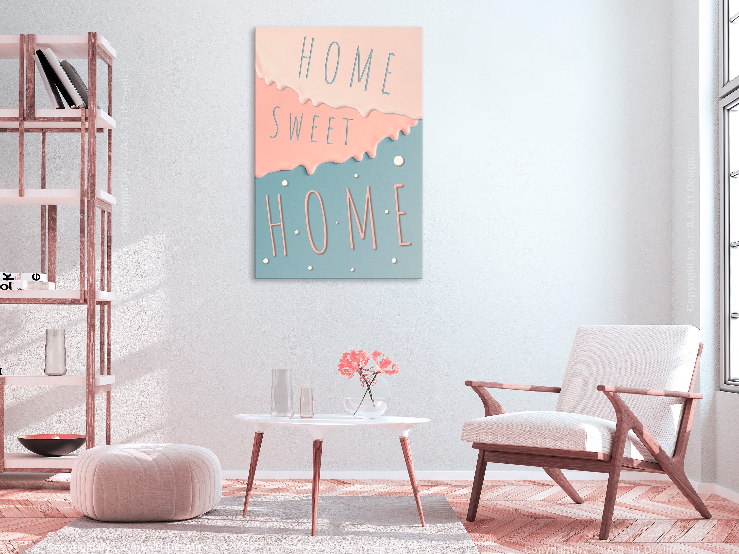 Canvas Print - Inscriptions: Home Sweet Home (1 Part) Vertical