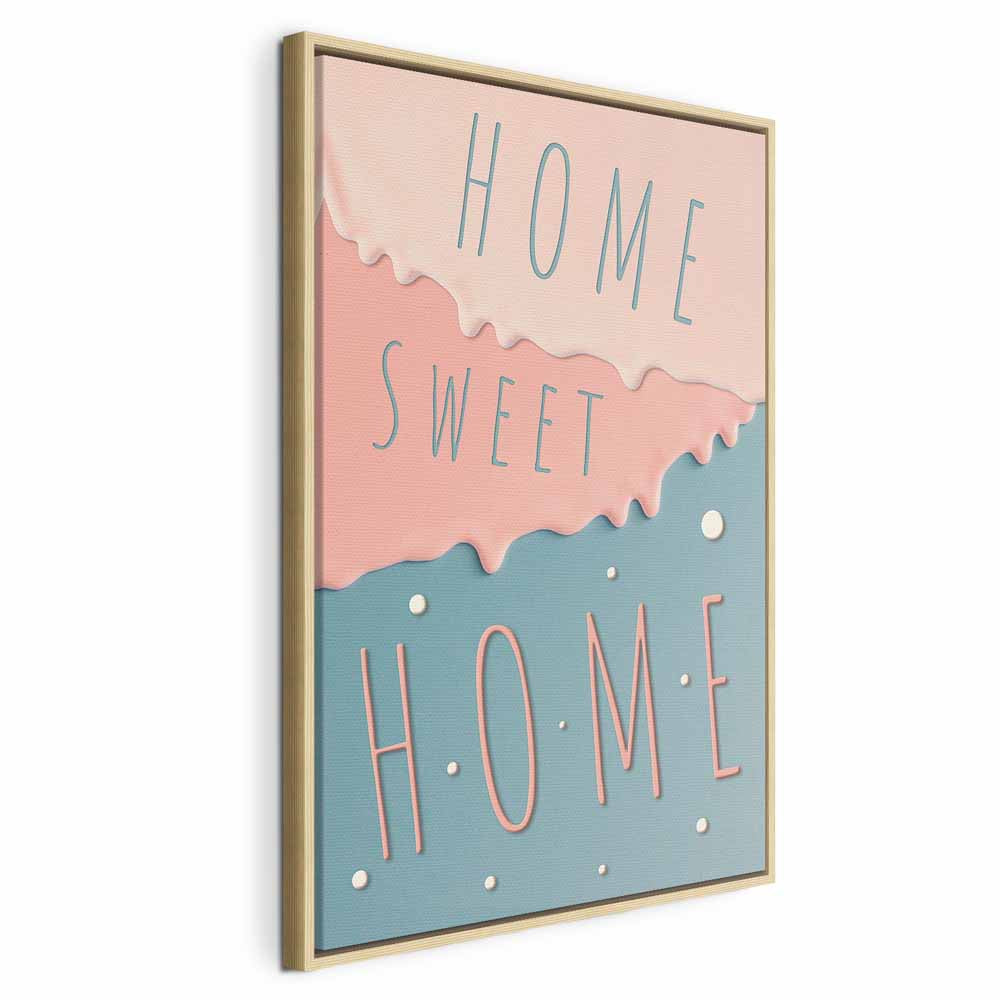 Home Sweet Home Text Vertical Canvas Print
