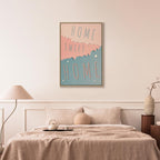 Home Sweet Home Text Vertical Canvas Print