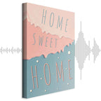 Home Sweet Home Text Vertical Canvas Print