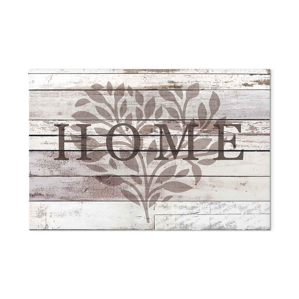 Rustic Wooden Hearts Text Canvas Print