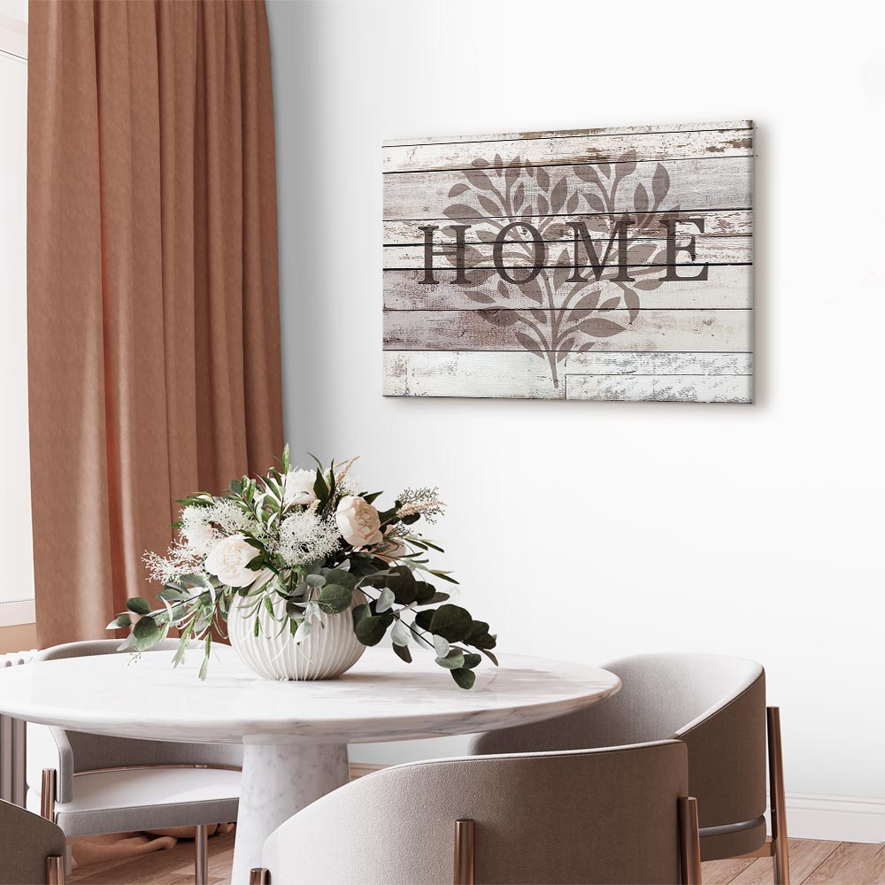 Rustic Wooden Hearts Text Canvas Print